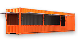 modified shipping container kiosks