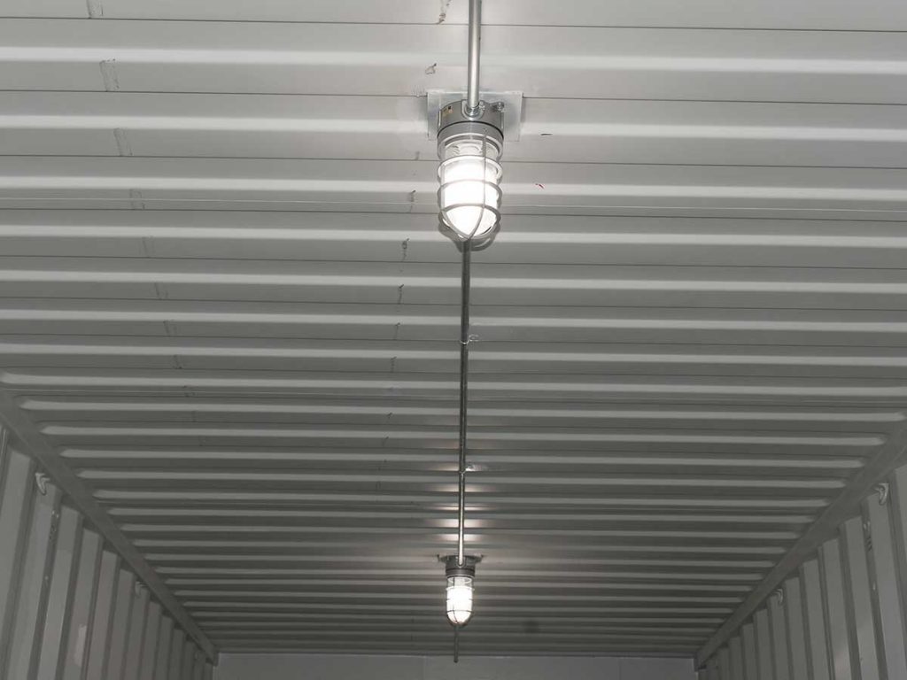 Shipping container lighting electrical solutions interport