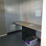 Shipping Container Office with Desk and Vents