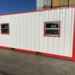Mobile Medical Shipping Container with Two Windows