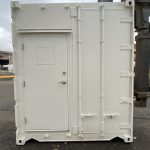 Shipping Container Painted White with Personnel Door