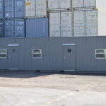 Shipping Container Office - Exterior with Windows and Doors