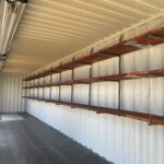 Shipping Container with Built-in Shelving